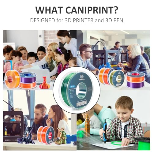 Geeetech 3D Printer Silk PLA Dual Color Filament, Metal-Like Shiny Silk Filament 1.75mm 1kg (2.2lbs) Spool, Dimensional Accuracy +/- 0.02 mm, Silk Blue Green - color: 1kg Dual Color Blue-green