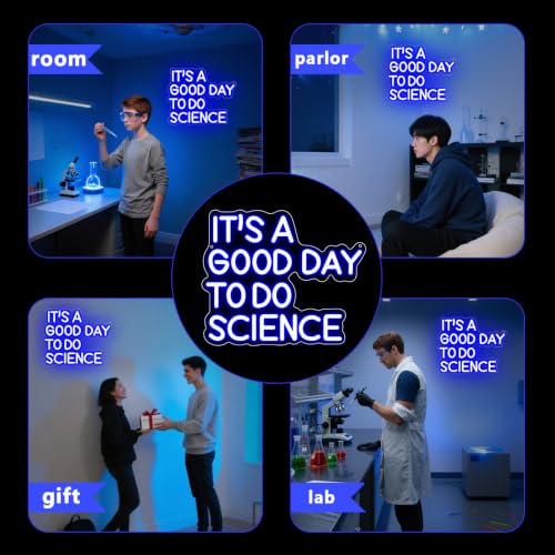 It's Good Day To Do Science Neon Sign,Science Classroom Neon Signs for Wall Decor,Led Light Up Sign for School Laboratory Office Student,Best Gift Decoration for Scientists and Biology Homes - color: LB-It's Good Day To Do Science