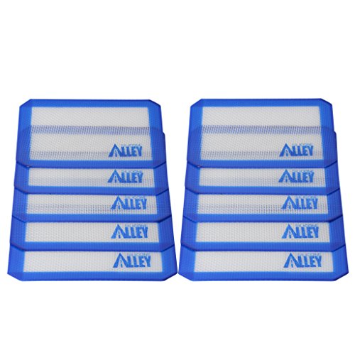 10 Non-stick Silicone Mat Pad, Small Rectangle 5 X 4 Inch, Blue