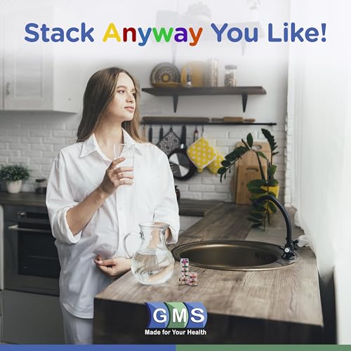 GMS Group Medical Supply, LLC 7 Day Medicine Pill Organizer - Stackable Pill Box - Fits Small Tablets & Vitamin Supplements - Keep Your Daily & Weekly Medicine Organized in One Place - Small - Clear - size: Small (Pack of 1)