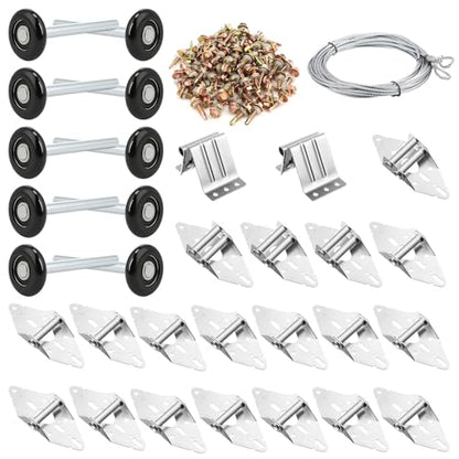 Lounsweer 117 Pcs Garage Door Roller Hardware Kit Nylon Quiet, Black - color: Black