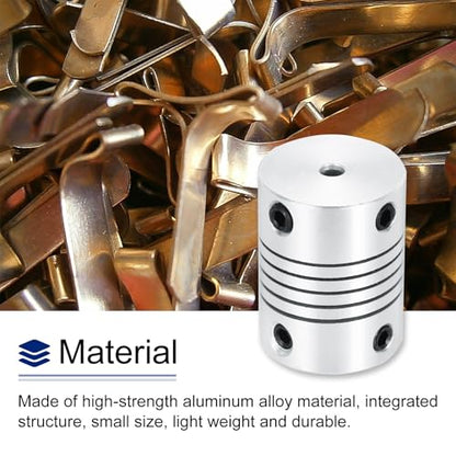 uxcell 4Pcs 3mm to 3mm Aluminum Alloy Shaft Coupling L25xD19 Flexible Coupler Beam Stepper Motor Joint Connector for 3D Printer CNC Machine DIY Encoders and Motors Shaft,Silver - size: 3mm to 3mm