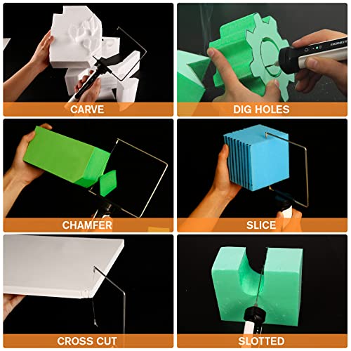 4-in-1 Hot Wire Foam Cutter Kit Hot Knife Cutting Tool - color: Toolbox White