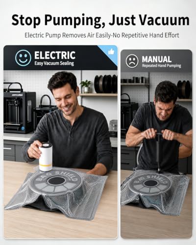 SHOWPIN Filament Vacuum Storage Kit: 20PCS 3D Printer Filament Vacuum Bags