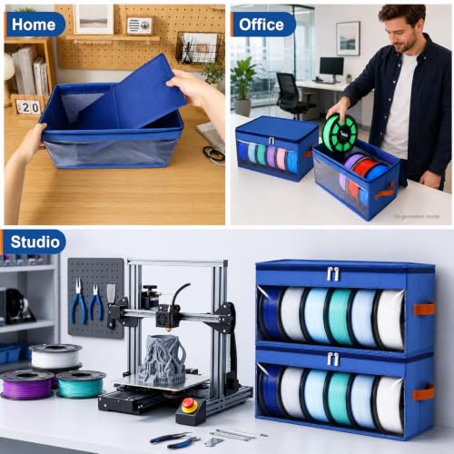 Filament Storage Box 4 Pack, Stackable Filament Storage Organizers
