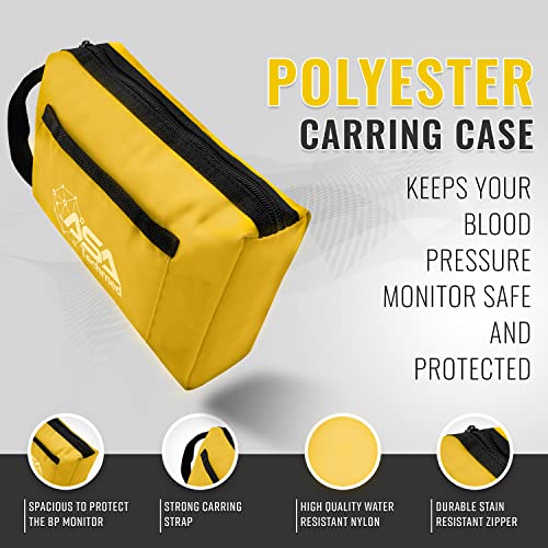 ASA TECHMED Nurse Essentials Professional Kit with Handheld Travel Case | 3 Part Kit Includes Adult Aneroid Sphygmomanometer Blood Pressure Monitor, Stethoscope, Diagnostic Otoscope (Yellow) - color: Yellow