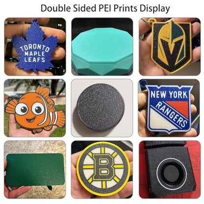 264 x276MM Kobra X Build Plate for Anycubic Kobra 4/Kobra X/Kobra S1 Combo 3D Printer, Double Sided Textured PEI Heated Bed Spring Plate Printing for Anycubic Kobra 4 3D Printer - style: PEI Texture Plate(Gold)