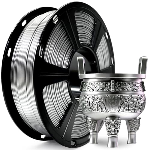 GIANTARM PETG Filament 1.75mm for 3D Printer, 1KG, Metallic Silver - color: Metal Silver