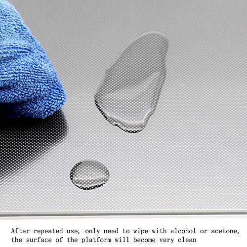 3D Printer Platform Heated Bed 235x235x4mm Build Surface Tempered Glass Upgraded Build Plate with 4pcs Clips (235x235mm) - size: L*W*H:235x235x4mm