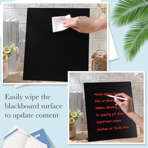 Fainne 2 Pcs Magnetic Stand Bulletin Board Metal, Black, 12.6 x 11 Inches - color: Black, size: 12.6 x 11 Inches