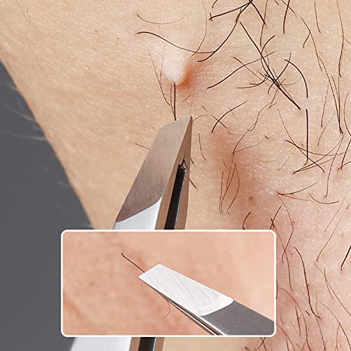 Eyebrow Hair Removal Tweezers, Slant Tweezer Handmade Professional Eyebrow Facial & Hair Remover Better closure Stainless Steel - color: 1 Pack (Slant)