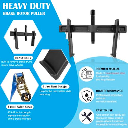 6980 Brake Drum and Rotor Puller Kit, Spreads Up to 12-3/4", Reach 5"