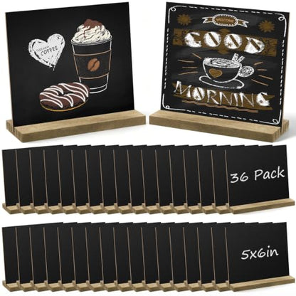 Queekay Mini Chalkboard Signs Tabletop with Stand