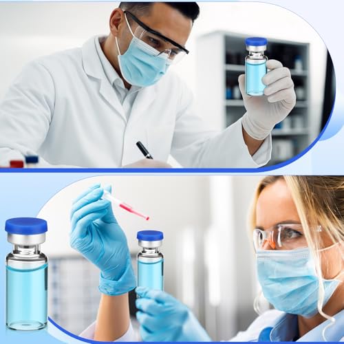 40 Pcs 3ml Sterile Vials Empty Vials for Injection, Blue Lid - color: Blue Lid