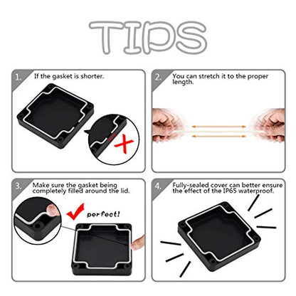 LeMotech ABS Plastic Electrical Project Case Power Junction Box, Project Box Black 4.7" x 4.7" x 3.5" (120 x 120 x 90 mm)(Pack of 1) - color: Black (1 pack), size: 4.7" x 4.7" x 3.5"