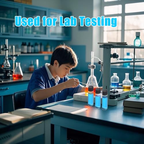 BIGLEE 100PCS 4ML Clear Small Glass Vials with Screw Caps - color: Clear, size: 4ML-100PCS