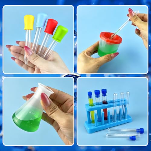 26PCS Science Lab Kit Plastic Lab Science Experiments and Test Tubes Set