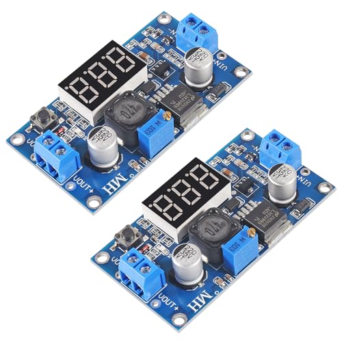 2pcs LM2596S LM2596 DC-DC Buck Converter Adjustable Step-Down Voltage Regulator Power Module 36V 24V 12V to 5V 2A Voltage Stabilizer with LED Display