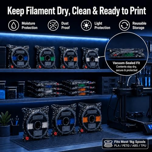 3D Printer Filament Storage Kit, 30 Vacuum Bags with Pump & Humidity Cards