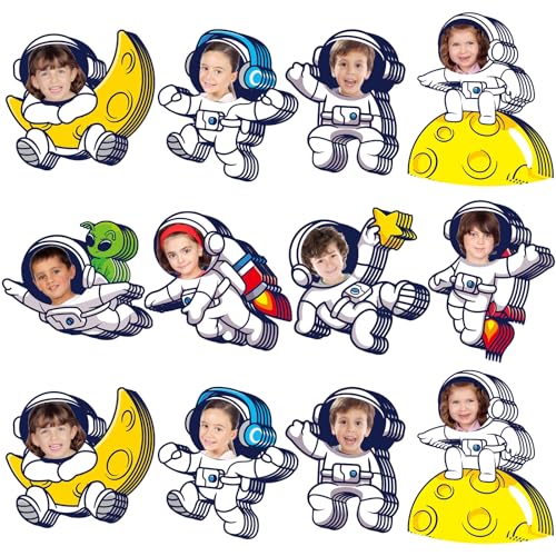 60Pcs Outer Space Cutouts Astronaut Bulletin Board Set Decoration Space Theme Classroom Decoration Planet Rocket Paper Cut Outs Decor for Back to School Party Supplies DIY Craft Projects