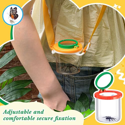 2 Pack Bug Catcher with Magnifying Glass, Insect Viewer Container