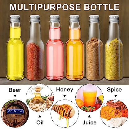 3.3 oz 120 Pcs Mini Liquor Bottle Plastic Alcohol Bottle, Silver - color: Silver, size: 3.3 oz