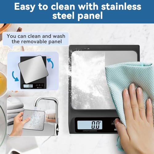 CYBERGIANT 13lb/0.1g Precision Digital Food Scale - Meal Prep Kitchen Baking & Espresso Coffee - Gram Scale with Stainless Steel Platform & LCD Display (Black) - color: Black