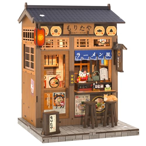 CUTEBEE Japanese Book Nook Kit, DIY Miniature House Kits for Adults - color: Morita-ya