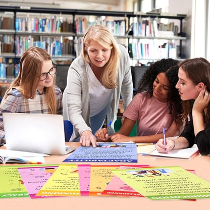 Outus 11 Pcs Job Skills Posters High School Classroom Decorations, Novel - style: Novel