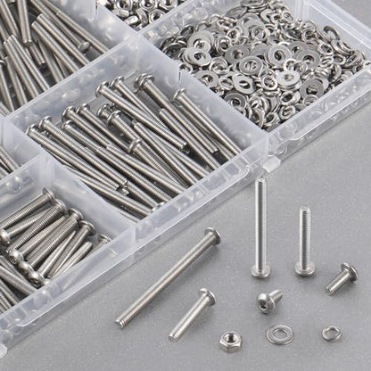 VGBUY 440pcs M3 Screw Assortment Kit, M3 Screws Bolts for 3D Printer DIY, Hex Button Head Cap Screws Bolts Nuts Washer Kit, 304 Stainless Steel, 25/30/35/40/45mm - size: M3x25/30/35/40/45mm, style: Button Head