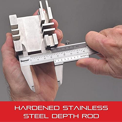 Starrett Vernier Caliper, 0-6" Range, .001" Graduation