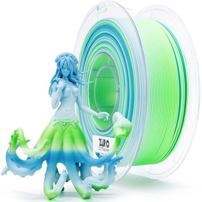 ZIRO Matte PLA Filament, 1.75mm 1kg Materal, Fit Most FDM Printer, Ocean - color: Ocean(matte)