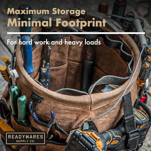 Readywares Tool Bucket Organizer | Waxed Canvas 5 Gallon Bucket Organizer