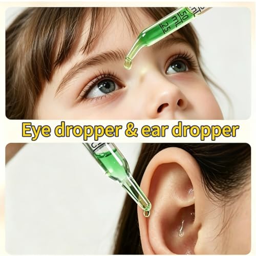 20Pcs Eye Dropper,1ML Glass Droppers for Oils, Liquids and Medicine