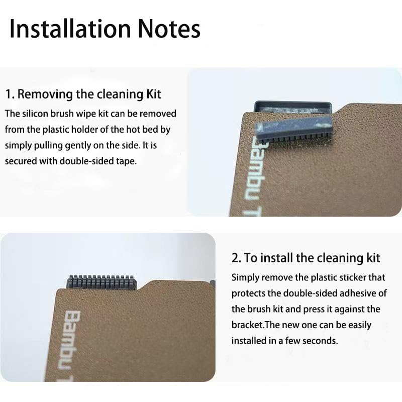 3 PCS 3D Printer Parts BambuLab A1 Nozzle Silicone Brush Heatbed Nozzle Wiper Cleaning Tool Compatible with Bambu Lab A1 3D Printer, for Cleaning Extruder Filaments