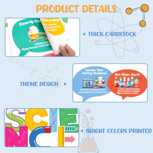 Fancy Land Science Bulletin Board Sets for Classroom Decorations 81Pcs