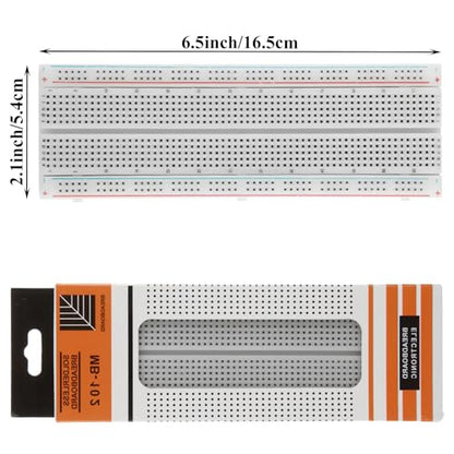 20 Pack Breadboard 830 Point Solderless Prototype PCB Board Kit, Breadboards Protoboard MB-102 for Proto Shield Distribution Connecting Blocks, Arduino DIY Electronics Kit