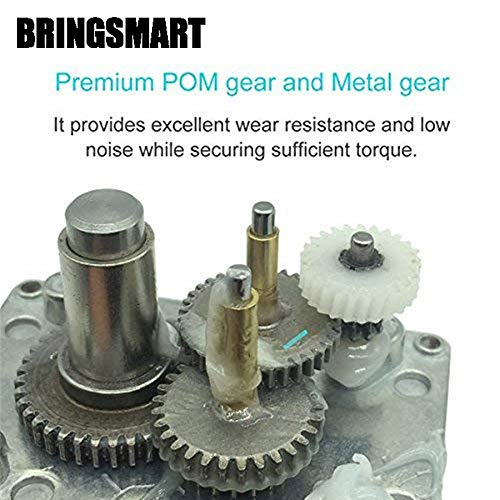 BRINGSMART 12V 260rpm DC Worm Gear Motor Self-Locking Mini Engine Turbine - size: 12V 260rpm