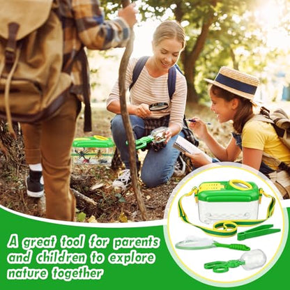 Halloscume 4 Sets Bug Catcher for Kids Insect Catching Kit, Green - color: Green