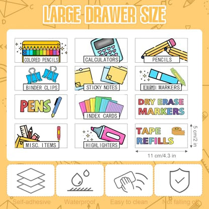 Frienda 84 Pcs 4 Sheet Classroom Toolbox Labels for Teacher,Pastel - style: Pastel