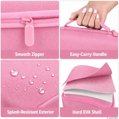 GWCASE Hard Label Maker Case for Brother P-Touch PT-D220/PT-D210, Case Only - color: Pink