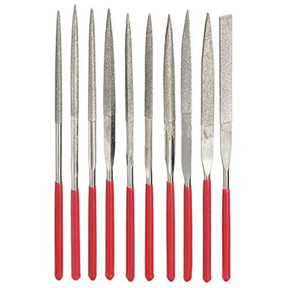 YAKAMOZ Diamond Needle File Set,10Pcs Multi Shape Polishing Tools 2x100mm