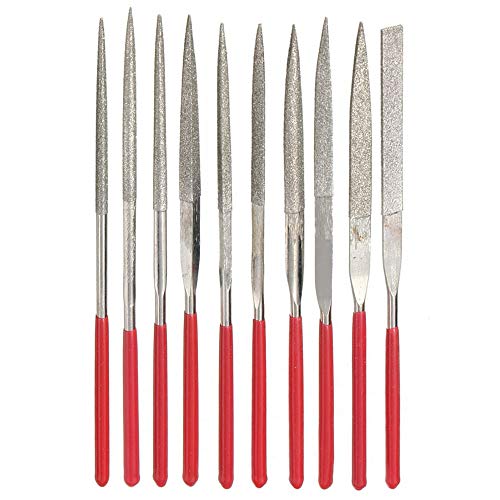 YAKAMOZ Diamond Needle File Set,10Pcs Multi Shape Polishing Tools 2x100mm