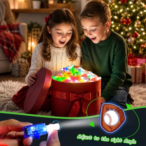 24 Pcs Baseball Party Favors LED Finger Lights Toys for Kids Ages 3-12 - style: Baseball