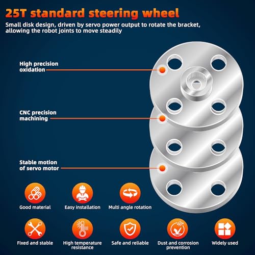 20Pcs Servo Horn Metal Aluminum 25T Silvery Servo Disc of Mg995/996 - style: 20Pcs Servo Disc