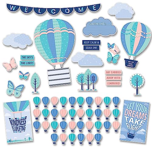 CTP Calm and Cool Soaring High Bulletin Board, Room Displays, 57 Pieces (Creative Teaching Press 8596) - color: Calm & Cool