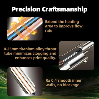 IdeaFormer-3D 2Pcs 0.2mm H2D H2S Hotend for Bambu Lab, Print Head Extruder Hotend Kit Quick Swap Herdened Steel Nozzle for Bambu Labs H2D H2S Combo A1 Mini 3D Printer Parts - style: 2Pcs 0.2mm H2D H2S Hotend
