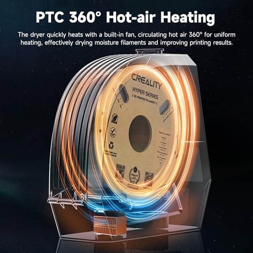 2026 New Official CREALITY Space Pi Filament Dryer, 360° 110W PTC Hot-Air Heating 3D Printer Filament Dryer Box with Fan, Upgraded Filament Dehydrator Storage for PLA ABS PETG PA Filament 1.75 2.85mm - color: Creality Space Pi Filament Dryer