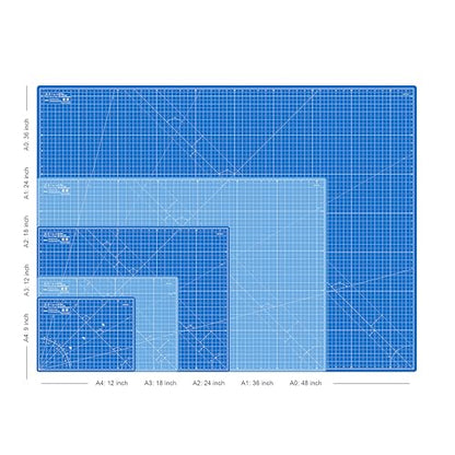 Elan Cutting Mat 36x72 Blue, Extra Large Self Healing Cutting Mat 36 x 72 Inch, 5-Ply Craft Board Blue, Hobby Board for Sewing and Quilting - style: 72 x 36"