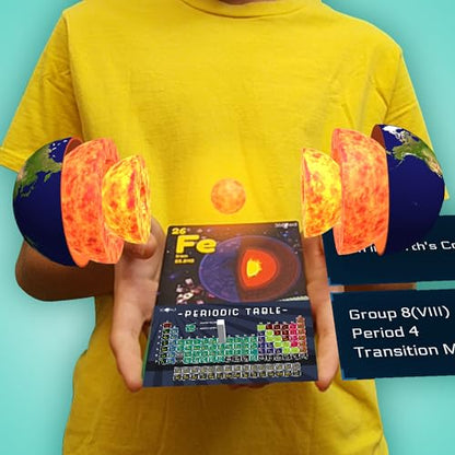 STEM Chemistry Kit for Kids | Interactive Learning Toy with Augmented Reality Educational Flashcards| Educational Science Kit with Learning app for Homeschool & Classroom | 360ED Elements AR